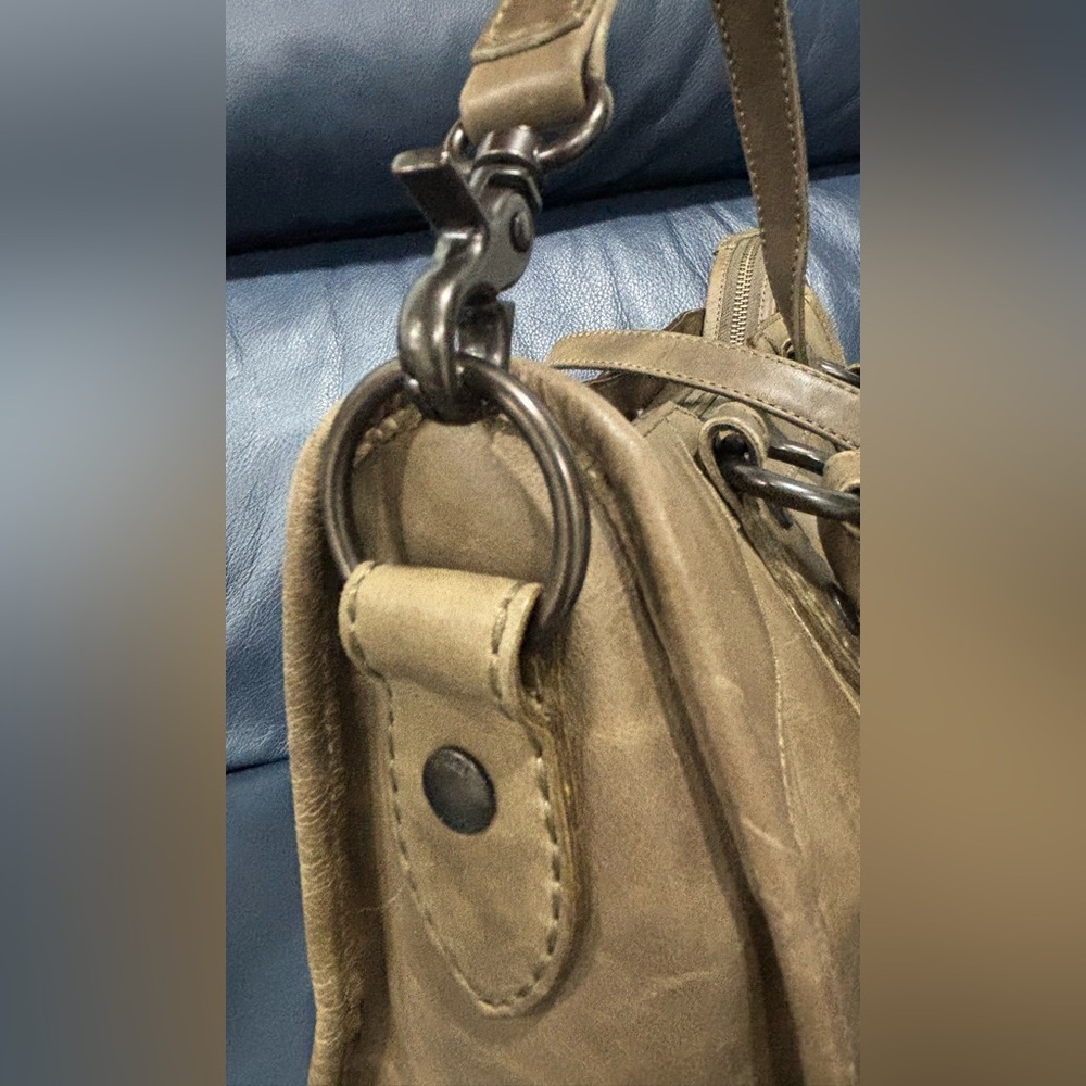 FRYE 100% LEATHER TOTE Tan Leather Handbag - Picture 4 of 11